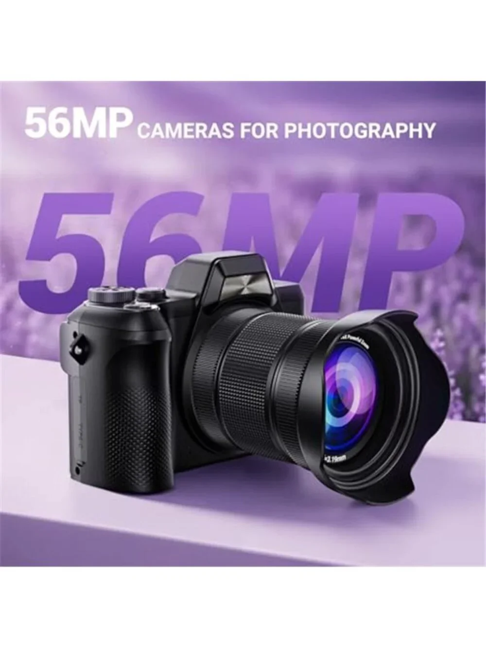 4K Digital Camera for Photography, 56MP Autofocus Vlogging Camera